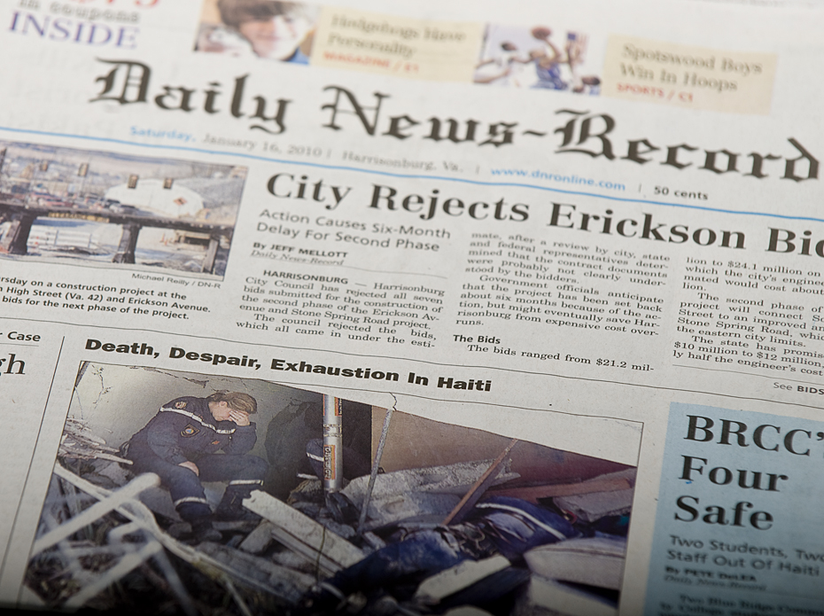 Our newspaper is covering the tragedy in Haiti, but like most papers, we rely on the wire services for photos and stories.