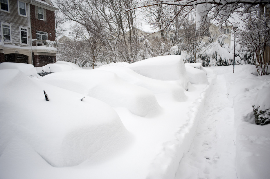 There is going to have to be some serious digging to get the cars out.