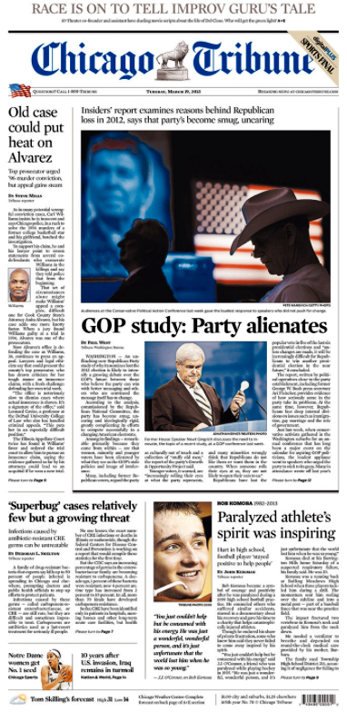 Chicago Trib. Front